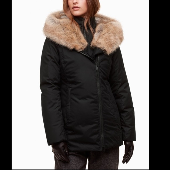 Babaton Black Harrison Goose Down Parka Coat Aritzia - Picture 1 of 16